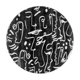 Planche À Découper Masques de faces Abstraites : Motif géométrique