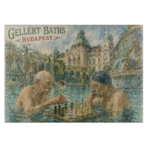 Planche À Découper Match d'échecs Bains Gellert Budapest Hongrie