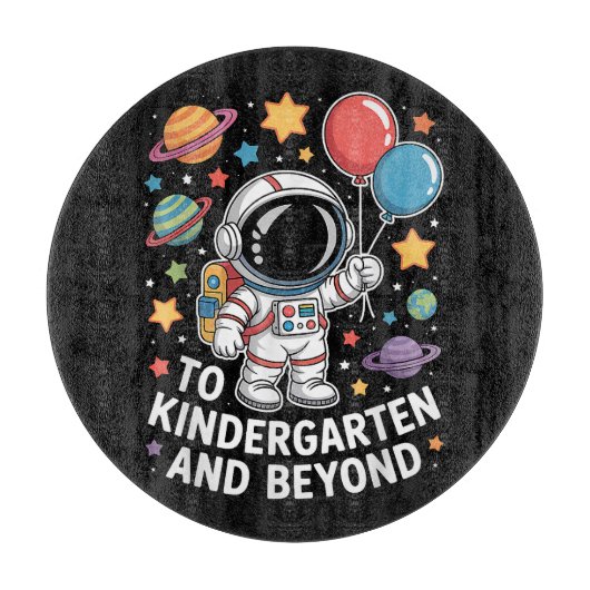 Planche À Découper maternelle et astronaute spatial au-delà (Devant)