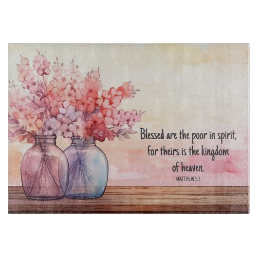 Planche À Découper Matthieu 5:3 Conseil de coupe (Devant)