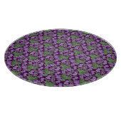 Planche À Découper Mauve Violets Floral Pattern Verre Découpe (Coin)