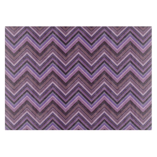 Planche À Découper Mauve zigzag stripes (Devant)