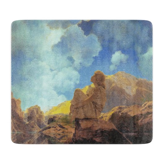 Planche À Découper Maxfield Parrish Matin 1922 Nuage Bleu Beaux-Arts (Devant)