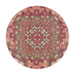 Planche À Découper Médaillon indien, ornement ethnique boho