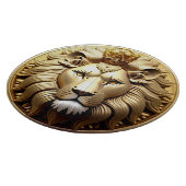 Planche À Découper Médaillon Lion d'Or avec Couronne (Coin)