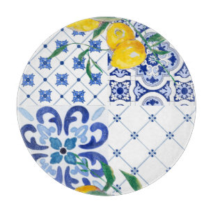 Planche À Découper méditerranéen, Amalfi, carré simple