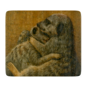 Planche À Découper Meerkat Embrace - Imprimerie d'art faunique