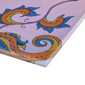 Planche À Découper Mehndi Bleu et Violet Art Floral, Bliss Bleus (Coin)