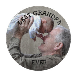 Planche À Découper Meilleur Grand-Père Jamais Photo Personnalisée Cré