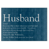 Planche À Découper Meilleure définition de mari au monde bleu (Devant)