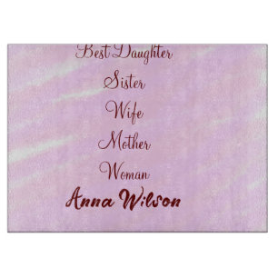 Planche À Découper Meilleure femme maman épouse fille ajouter nom tex