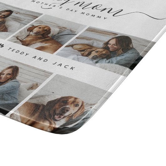 Planche À Découper Meilleure maman de chien : photo de chien personna (Coin)