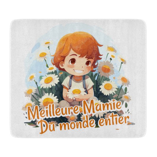 Planche À Découper Meilleure Mamie du monde entier (Devant)