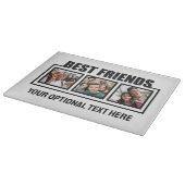Planche À Découper Meilleurs amis photos personnalisées, texte et cou (Coin)