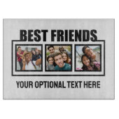 Planche À Découper Meilleurs amis photos personnalisées, texte et cou (Devant)