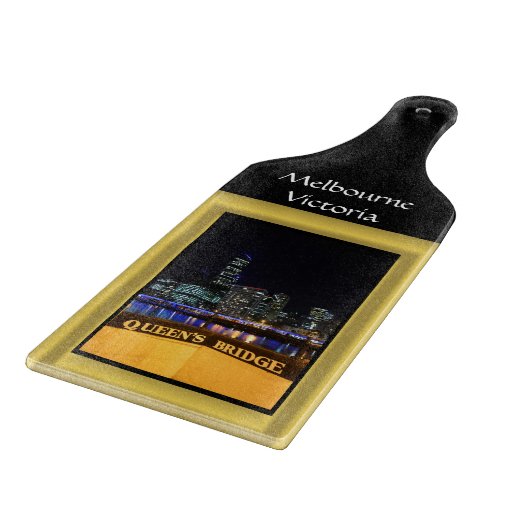 Planche À Découper Melbourne Australie CBD Night Lights (Coin)