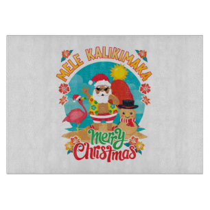 Planche À Découper Mele Kalikimaka pour un Noël hawaïen brillant