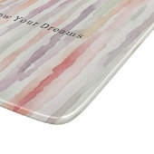 Planche À Découper Melon Lavande Rose Blanc Rayures (Coin)