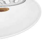 Planche À Découper Mème de Noël drôle de renne qui regarde par-dessus (Coin)