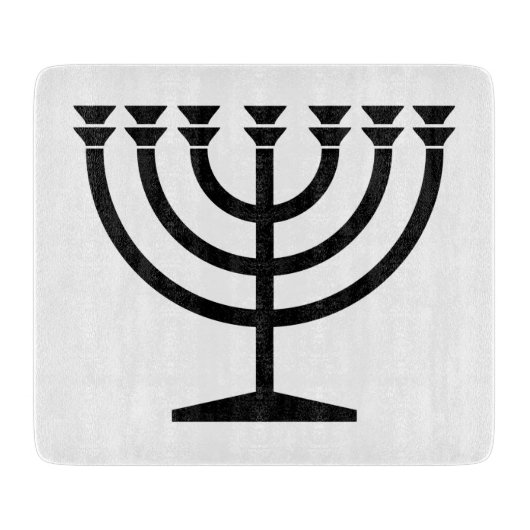 Planche À Découper Menorah juive (symbole du judaïsme) (Devant)