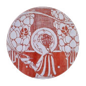 Planche À Découper MENU RESTAURANT MONOGRAM Rouge Blanc Dîner, Brunch (Devant)