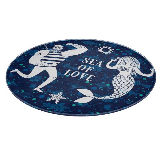 Planche À Découper Mer d'affiche d'amour (Coin)