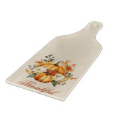 Planche À Découper Merci Citrouilles et fleurs automne (Coin)