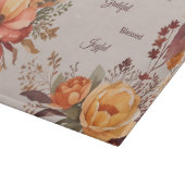 Planche À Découper Merci Grategul Béni Floral Thanksgiving (Coin)