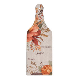 Planche À Découper Merci Grategul Béni Floral Thanksgiving