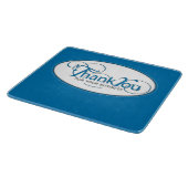 Planche À Découper Merci Pour Les Affaires, Script Bleu (Coin)