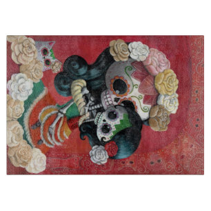Planche À Découper Mère et fille de Dia de Los Muertos Skeletons
