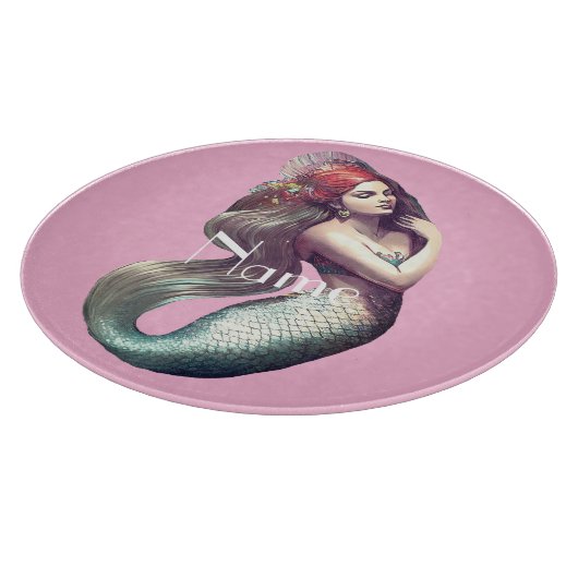 Planche À Découper Mermaid Beauté de Redhead Thunder_Cove (Coin)