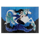 Planche À Découper Mermaid Sea Horse Fairy Blue (Devant)