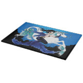 Planche À Découper Mermaid Sea Horse Fairy Blue (Coin)