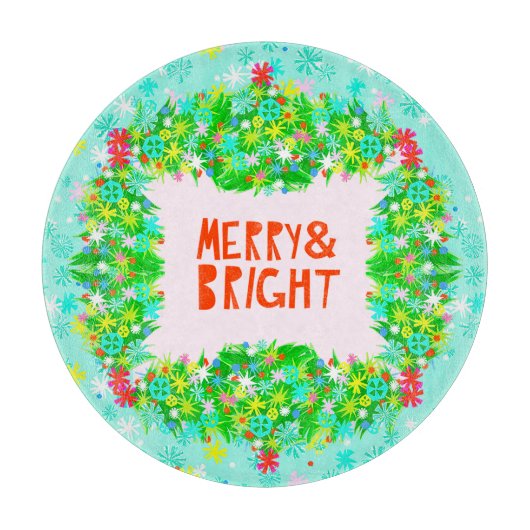 Planche À Découper Merry & Bright Wreath (Devant)