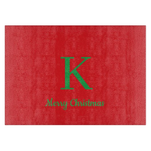 Planche À Découper Merry Christmas Script Personalized Monogram (Devant)