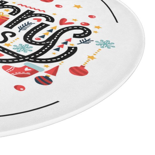 Planche À Découper MERRY CHRISTMAS Typographie (Coin)