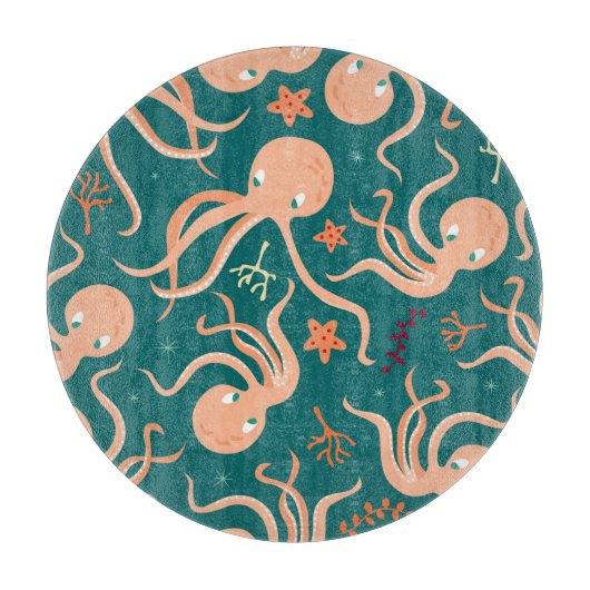 Planche À Découper Merveilles sous-marines : Octopus Starfish Dance (Devant)