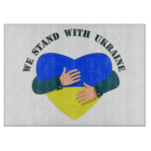 Planche À Découper Message inspirant Nous sommes avec l'Ukraine
