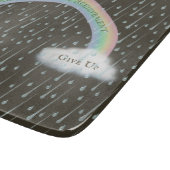 Planche À Découper Message personnalisé inspirant Arc en ciel dans un (Coin)