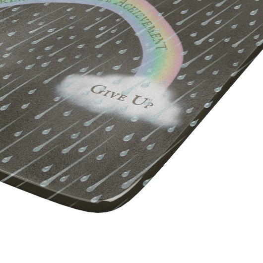 Planche À Découper Message personnalisé inspirant Arc en ciel dans un (Coin)