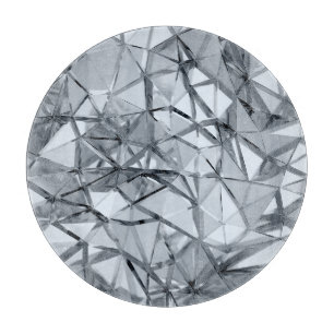 Planche À Découper Métal 3D doré : Arrière - plan géométrique