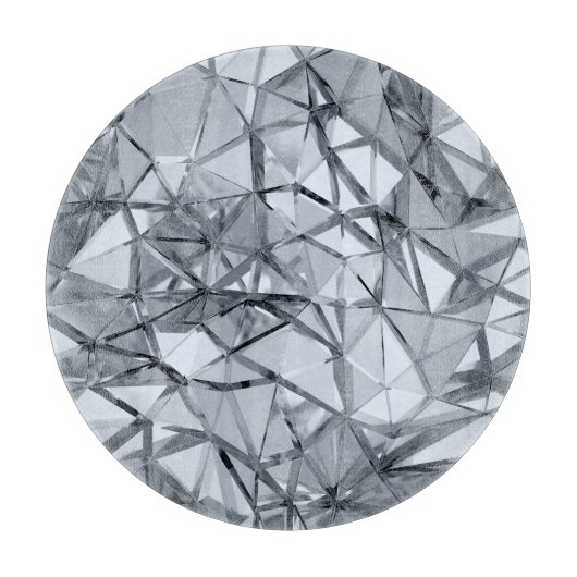 Planche À Découper Métal 3D doré : Arrière - plan géométrique (Devant)