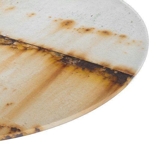 Planche À Découper Métal blanc rouillé : surface texturée (Coin)