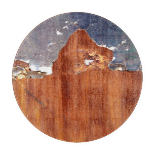 Planche À Découper Métal rustique : Texture Vintage en Fer.