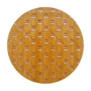 Planche À Découper Meubles en cuir authentique : motif décoratif.