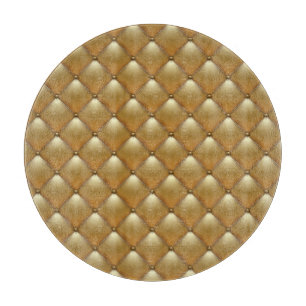Planche À Découper Meubles en cuir doré, canapé vintage.