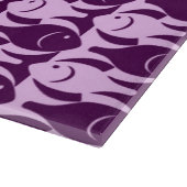 Planche À Découper Mi-siècle Poisson moderne, orchidée et violet (Coin)