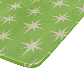 Planche À Découper Mi-siècle Starburts atomiques sur Lime vert (Coin)