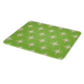 Planche À Découper Mi-siècle Starburts atomiques sur Lime vert (Coin)